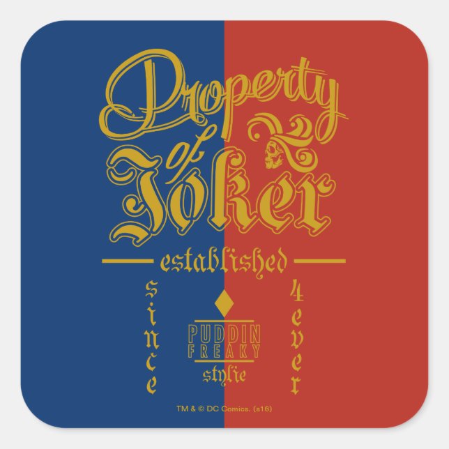 Selbstmord-Gruppe | Puddin Freaky Quadratischer Aufkleber (Vorderseite)