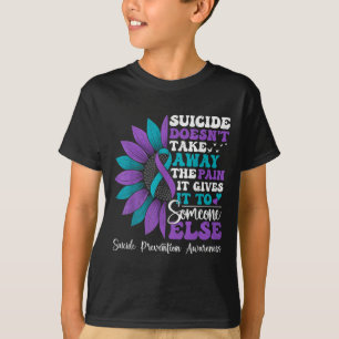 Selbstmord Schmerz Sonnenblume Selbstmordpräventio T-Shirt