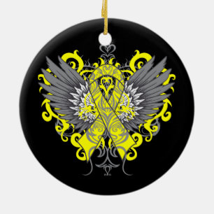 Selbstmord-Verhinderungs-Bewusstseins-Flügel Keramikornament