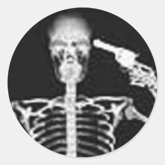 Selbstmordaufkleber Runder Aufkleber