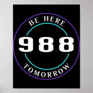 Selbstmordbewusstsein 988 - Suizidprävention 1 Poster