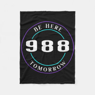 Selbstmordbewusstsein 988 - Suizidprävention Fleecedecke