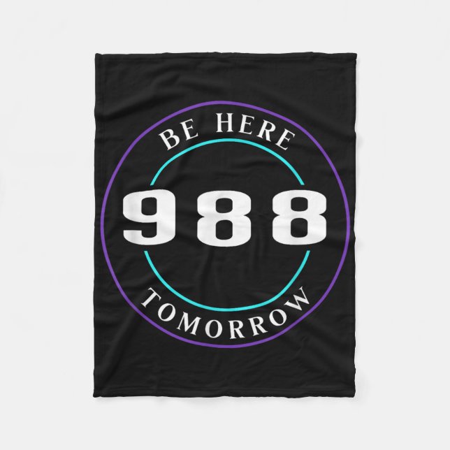 Selbstmordbewusstsein 988 - Suizidprävention Fleecedecke (Vorderseite)
