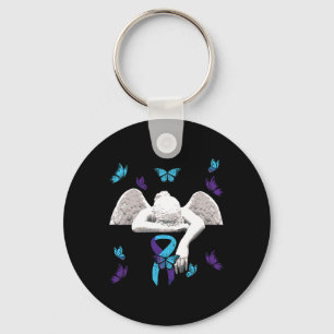 Selbstmordbewusstsein Angel Ribbon Butterfliegen Schlüsselanhänger