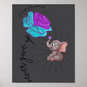 Selbstmordbewusstsein-Blumen-Elefant-Band-Grafik  Poster