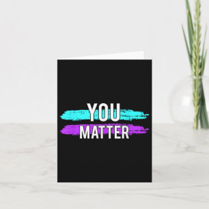 Selbstmordbewusstsein, das Sie Geschenke für die p Karte
