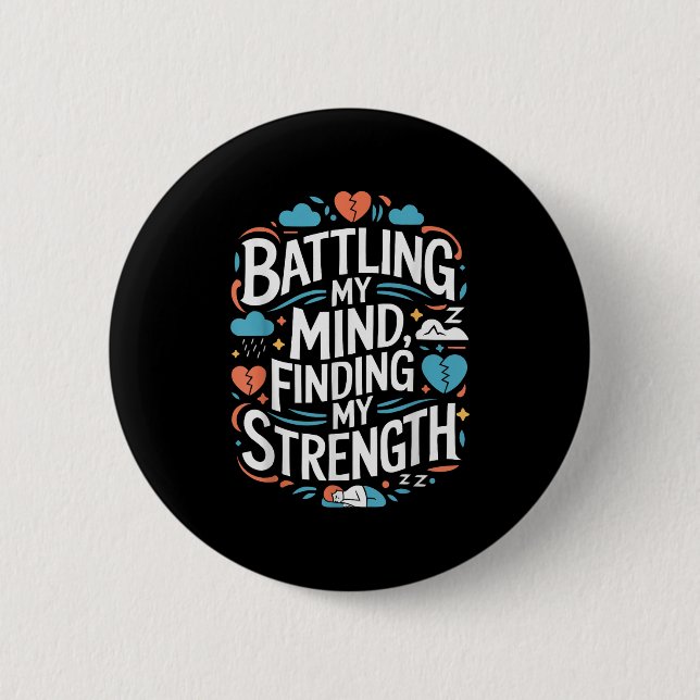 Selbstmordbewusstsein Depression Angst Geistesgesu Button (Vorderseite)