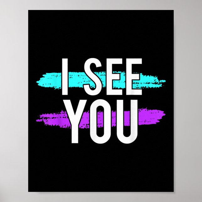 Selbstmordbewusstsein Design Geschenk sehe ich Sie Poster (Vorne)