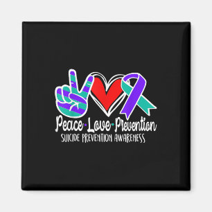 Selbstmordbewusstsein Friedensverhütung Lila Liebe Magnet