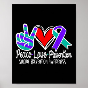 Selbstmordbewusstsein Friedensverhütung Lila Liebe Poster