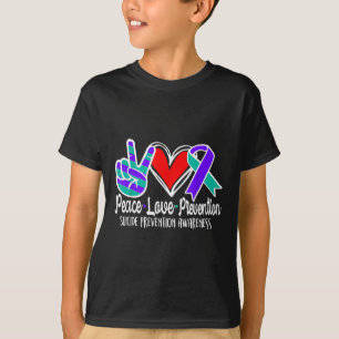 Selbstmordbewusstsein Friedensverhütung Lila Liebe T-Shirt