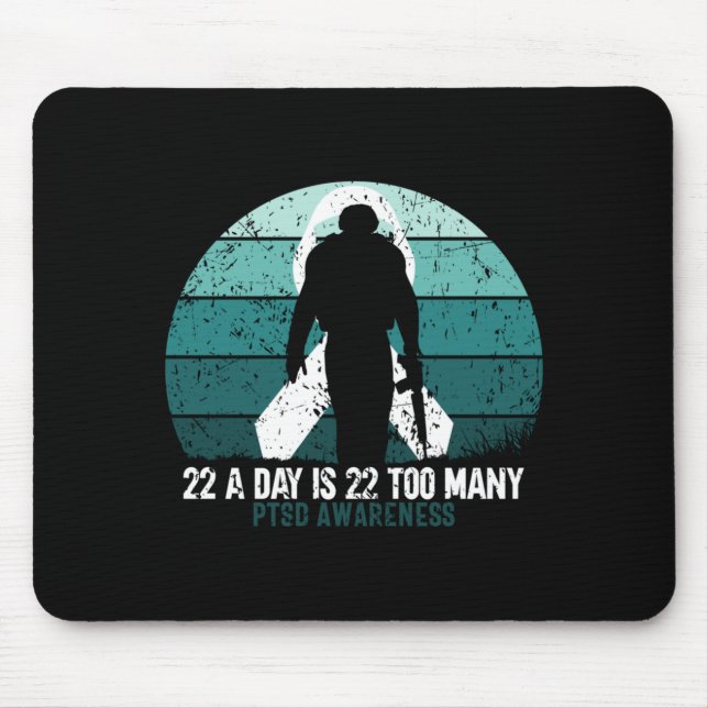 Selbstmordbewusstsein für männliche Militärveteran Mousepad (Vorne)