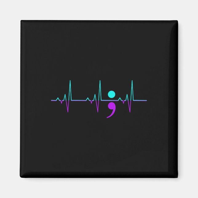Selbstmordbewusstsein Heartbeat Unterstützung G Magnet (Vorne)