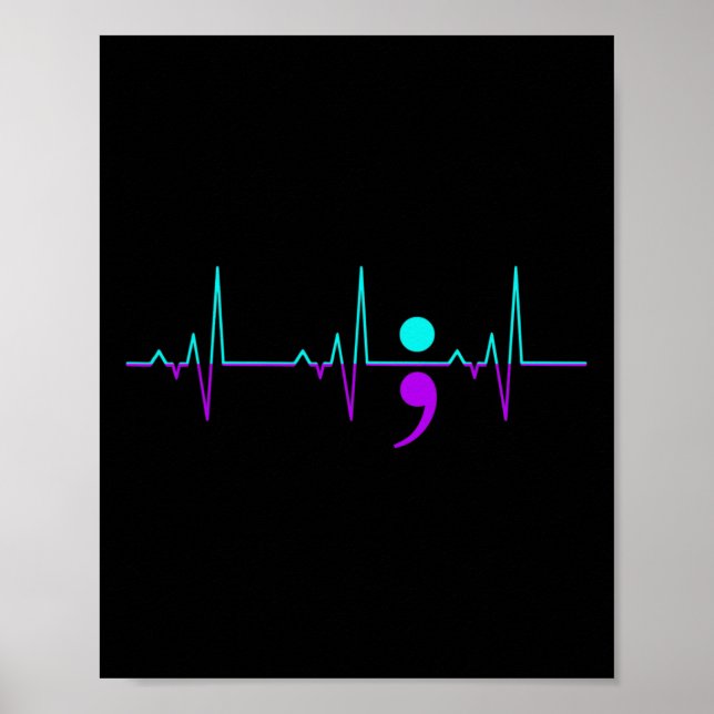 Selbstmordbewusstsein Heartbeat Unterstützung G Poster (Vorne)