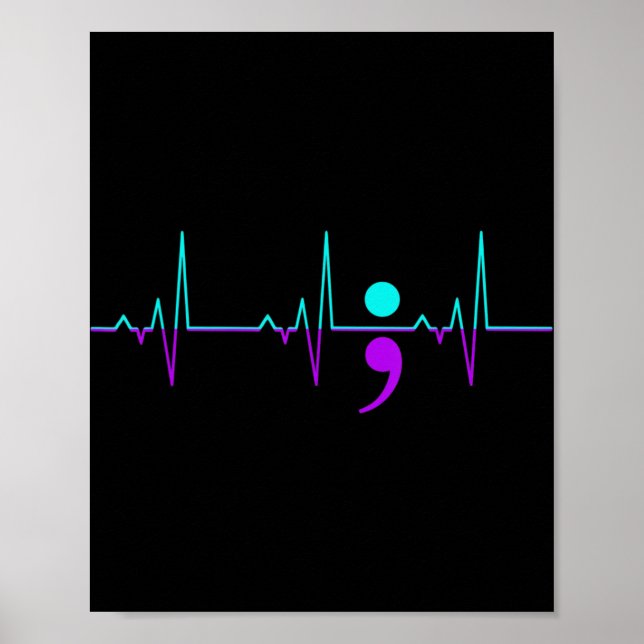Selbstmordbewusstsein Heartbeat Unterstützung G Poster (Vorne)