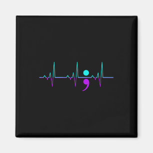 Selbstmordbewusstsein Herzschlag Glückliches Band Magnet