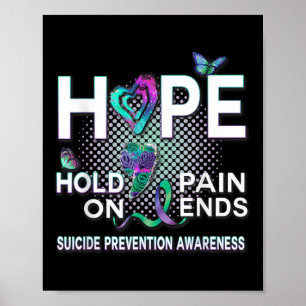 Selbstmordbewusstsein Hoffnung Akronym Halten an S Poster
