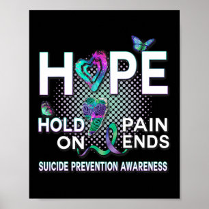 Selbstmordbewusstsein Hoffnung Akronym Halten an S Poster