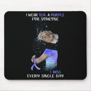 Selbstmordbewusstsein Ich trage Türkis & Lila Für Mousepad