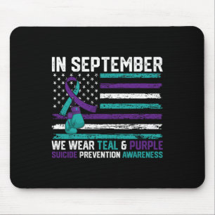 Selbstmordbewusstsein Im September tragen wir Aqua Mousepad