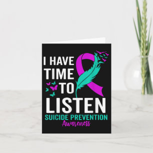 Selbstmordbewusstsein Ribbon Psychische Gesundheit Karte