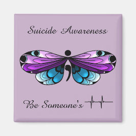 Selbstmordbewusstsein Schmetterling Semicolon Magn Magnet