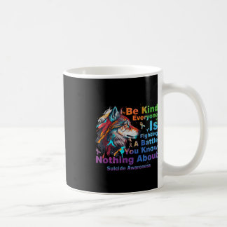 Selbstmordbewusstsein sei gütig Jeder kämpft gegen Kaffeetasse