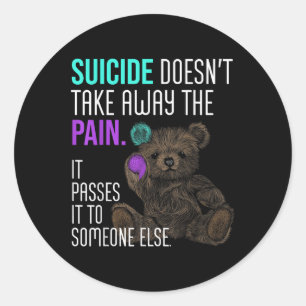 Selbstmordbewusstsein Semicolon Psychische Gesundh Runder Aufkleber
