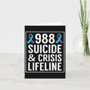 Selbstmordbewusstsein - Shirt 988 - Suizidpräventi Karte