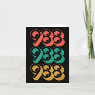 Selbstmordbewusstsein - Shirt 988 - Suizidpräventi Karte