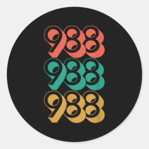 Selbstmordbewusstsein - Shirt 988 - Suizidpräventi Runder Aufkleber