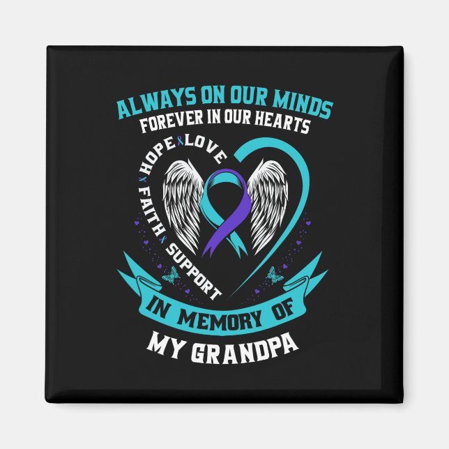 Selbstmordbewusstsein Shirt Großmutter Mütter Frau Magnet (Vorne)