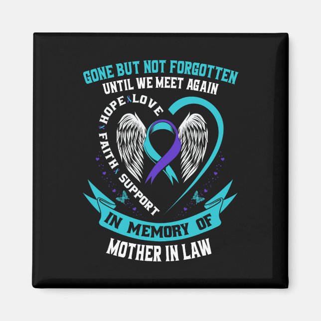 Selbstmordbewusstsein Shirt Mutter im Gesetz versc Magnet (Vorne)