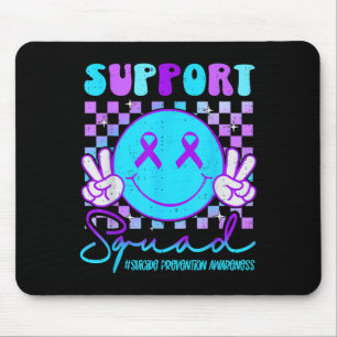 Selbstmordbewusstsein Türkis- und Lila-Band Suprt Mousepad