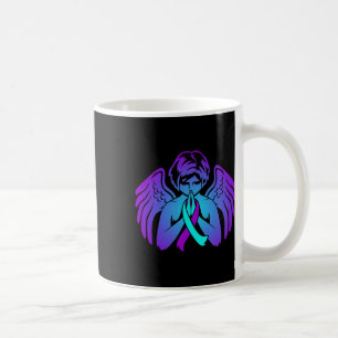 Selbstmordbewusstsein Wings Angel Ribbon Happy Sup Kaffeetasse