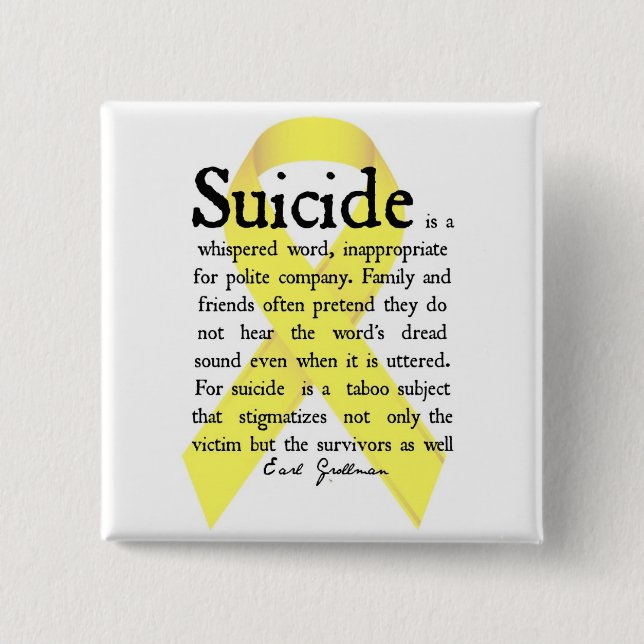 Selbstmordbewusstseins-Flair Button (Vorderseite)