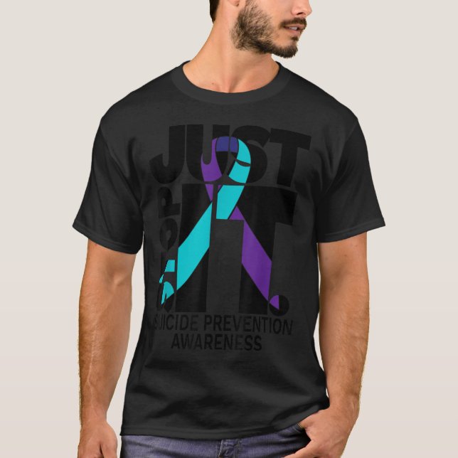Selbstmordgefälligkeit Prävention schwarzer Text T-Shirt (Vorderseite)