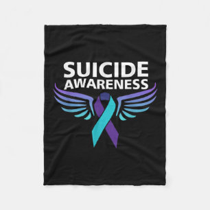 Selbstmordgefälligkeit Shirt Wings and Ribbon Suic Fleecedecke