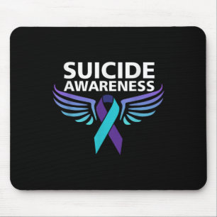 Selbstmordgefälligkeit Shirt Wings and Ribbon Suic Mousepad