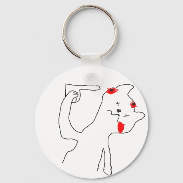 Selbstmordkatze Schlüsselanhänger (Vorderseite)