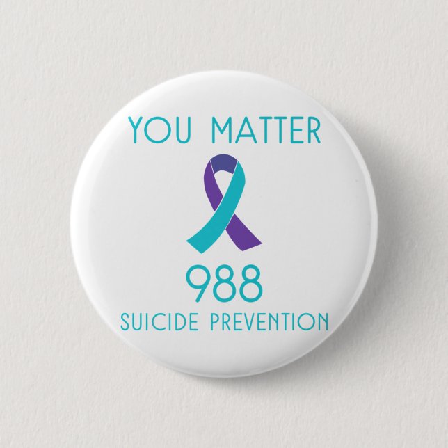 Selbstmordprävention 988 Hotline-Shirt Premium  Button (Vorderseite)