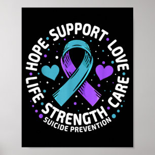 Selbstmordprävention Hoffnung Unterstützung Liebe  Poster