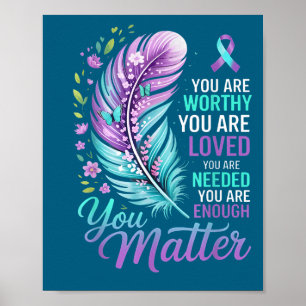 Selbstmordprävention Psychische Gesundheitsaufklär Poster