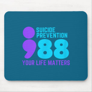 Selbstmordprävention Semikolon Psychische Gesundhe Mousepad