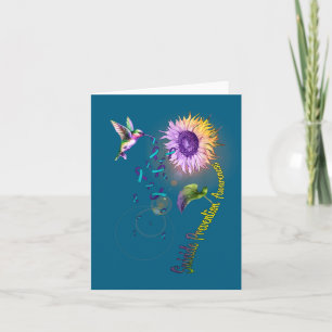 Selbstmordprävention Sonnenblume Kolibri Karte