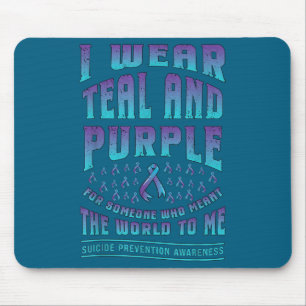 Selbstmordprävention Trage Türkis Lila Für Jemande Mousepad