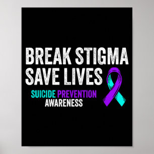 Selbstmordprävention Unterstützen Stigma brechen S Poster