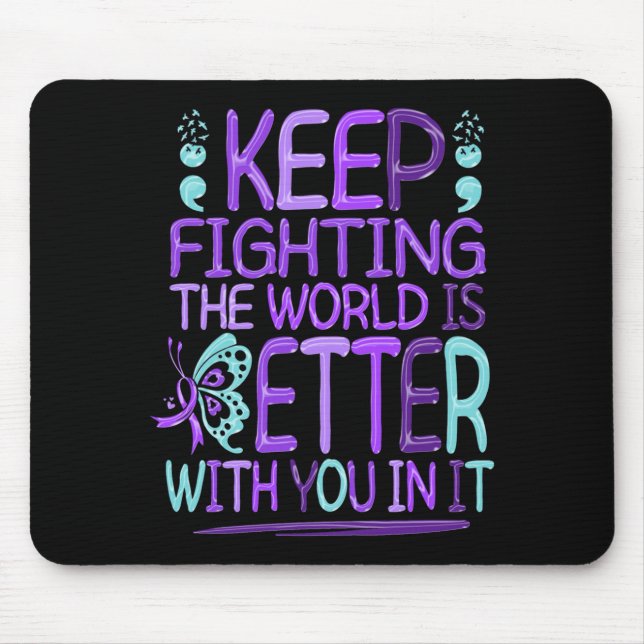 Selbstmordprävention Unterstützung für Männer Mousepad (Vorne)
