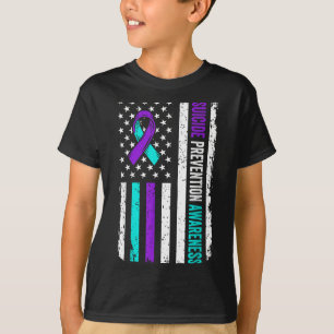 Selbstmordpräventions-Bewusstseins-Schleife Amerik T-Shirt