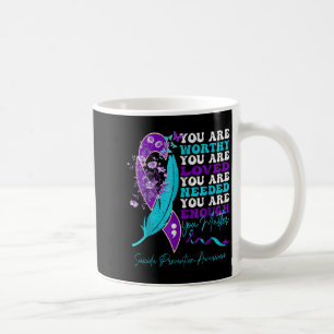 Selbstmordpräventions-Bewusstseins-sensitiv-motivi Kaffeetasse